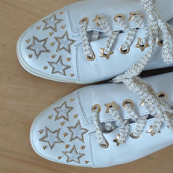 Stuart weitzman white leather sneakers - Picture 9 of 13